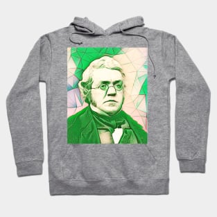 William Makepeace Thackeray Green Portrait | William Makepeace Thackeray Artwork 6 Hoodie